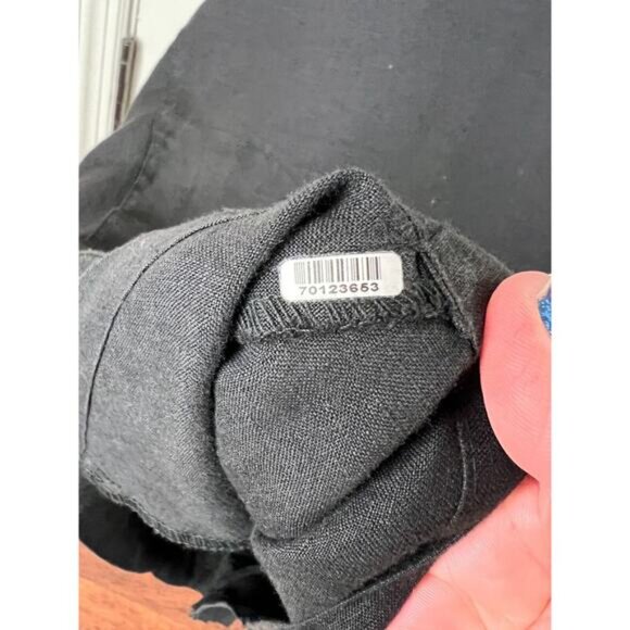 Mosaic USA Linen Lagenlook Top Asymmetrical Hem Black Tunic Size XXL Oversized - Picture 7 of 8